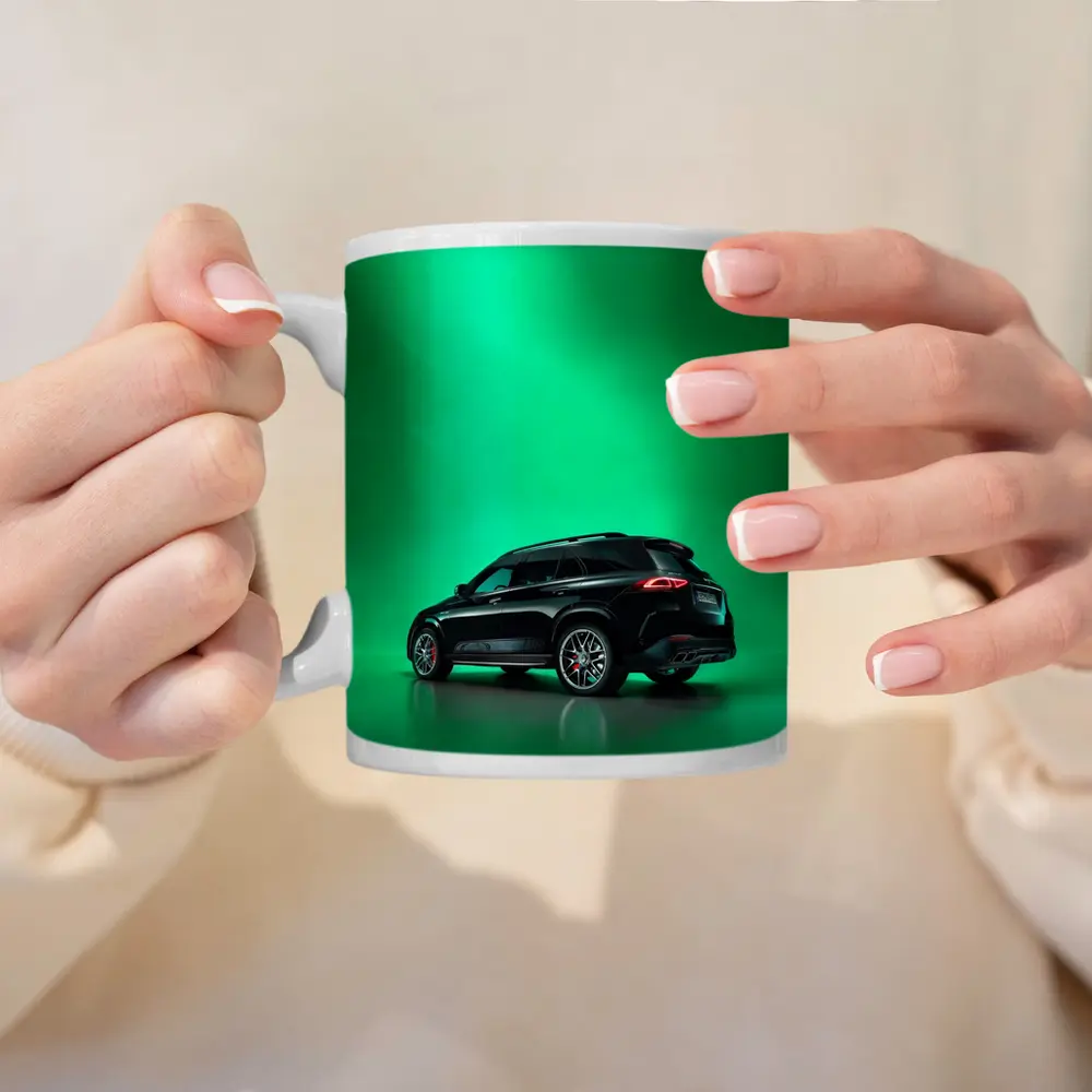 Mercedes AMG GLE Black On Green Background – Mugs